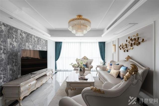 寻意空间：138平欧式装修设计 空间布局精致大气