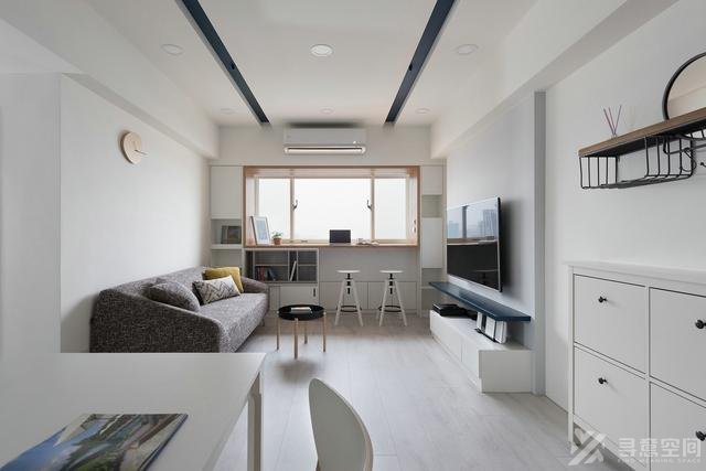 寻意空间：三居室户型装修 简单到极致的漂亮装修