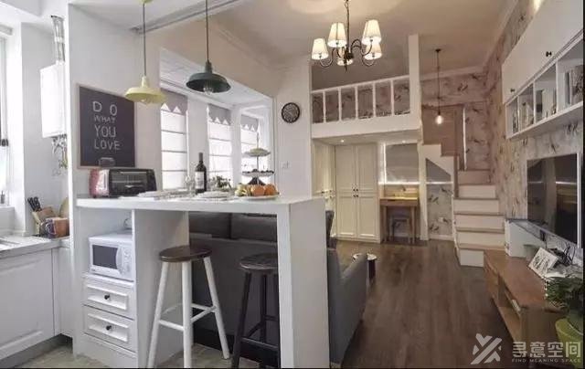 寻意空间：43㎡小户型装修 榻榻米地台+高层设计