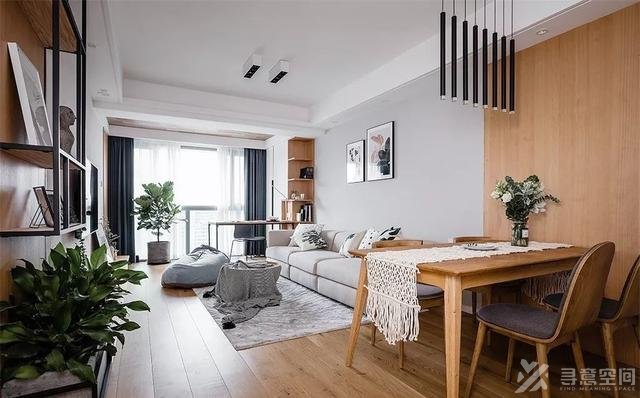 长沙家装效果图 90㎡三室 简约风格装修效果图