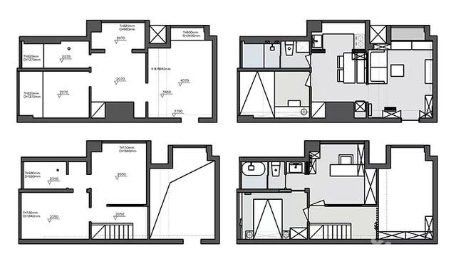 长沙家装效果图 43平的小户型复式楼更显宽敞