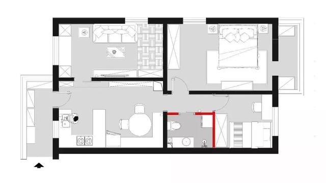 长沙装修效果图：70平三间房，这个小户型太惊艳