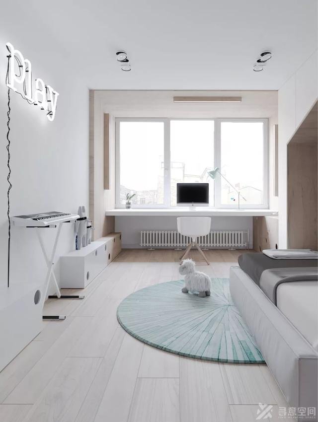 长沙家装效果图：一家三口85㎡，女主人的2卧设计