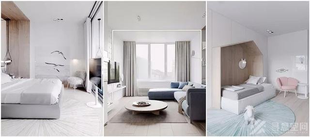 长沙家装效果图：一家三口85㎡，女主人的2卧设计